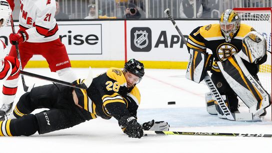 Bruins’ big guns flexed muscles in Game 3, but ‘unsung heroes’ like Derek Forbort helped breath new life into 1st-round series  taken at TD Garden (Bruins)